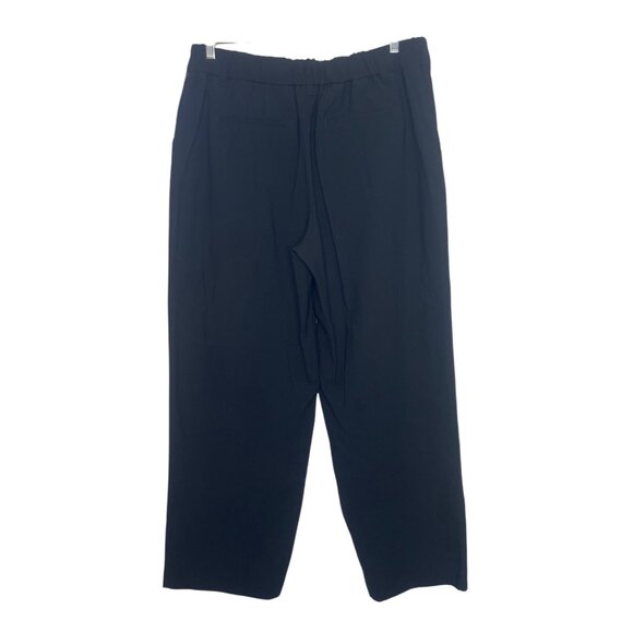 A New Day Wide Leg Pants Womens Size 14 Black New Pleated - Picture 2 of 9